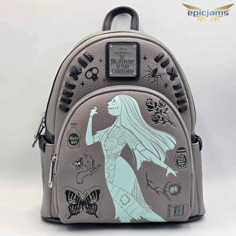 Loungefly Disney The Nightmare Before Christmas Sally Icons Floral Mini Backpack